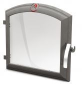 Дверца чугунная Панголина со стеклом