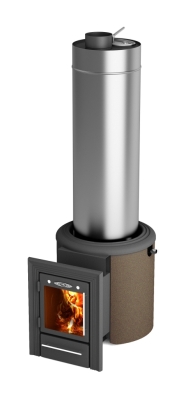 Печь для бани ПБ Скоропарка III Inox Люмина Б черная бронза